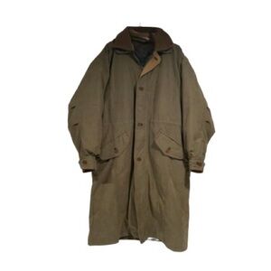 Men’s Rainforest Sz L Goose Down Leather Collar Parka Jacket Long Coat